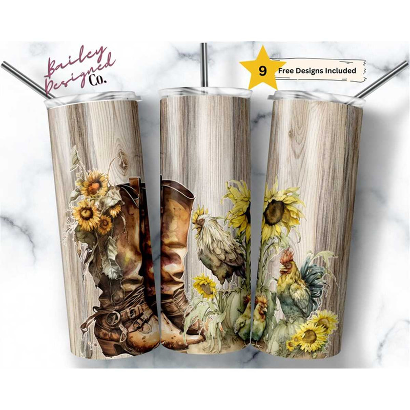 MR-156202311017-rustic-sunflowers-and-chickens-20-oz-skinny-tumbler-image-1.jpg