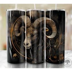 zodiac aries 20 oz skinny tumbler sublimation design, star sign galaxy, digital download, straight & tapered tumbler wra
