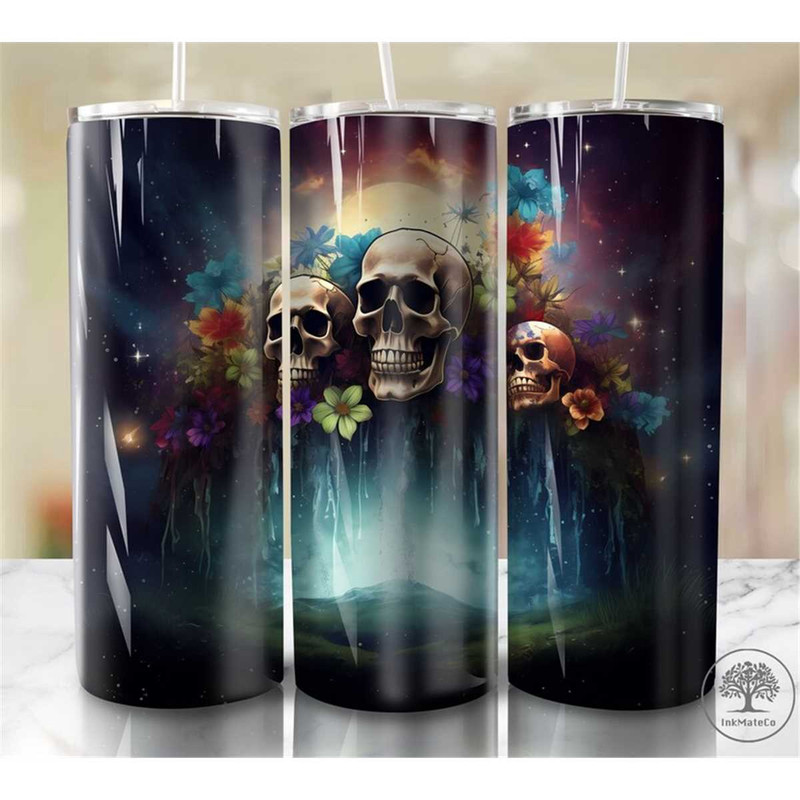MR-156202322421-skulls-wildflowers-water-falls-wallpaper-20-oz-skinny-tumbler-image-1.jpg