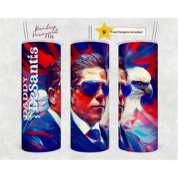 daddy desantis 20 oz skinny tumbler wrap png, patriotic tumbler wrap, sublimation straight png - pro america tumbler, fu