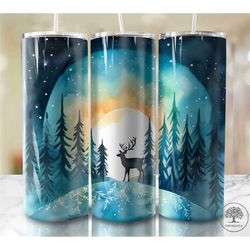 20 oz skinny tumbler sublimation hunting elk tree wrap, straight template wood tumbler digital download png wood outdoor