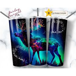 alcohol ink northern lights 20 oz skinny tumbler sublimation design digital download png instant digital only, nature e