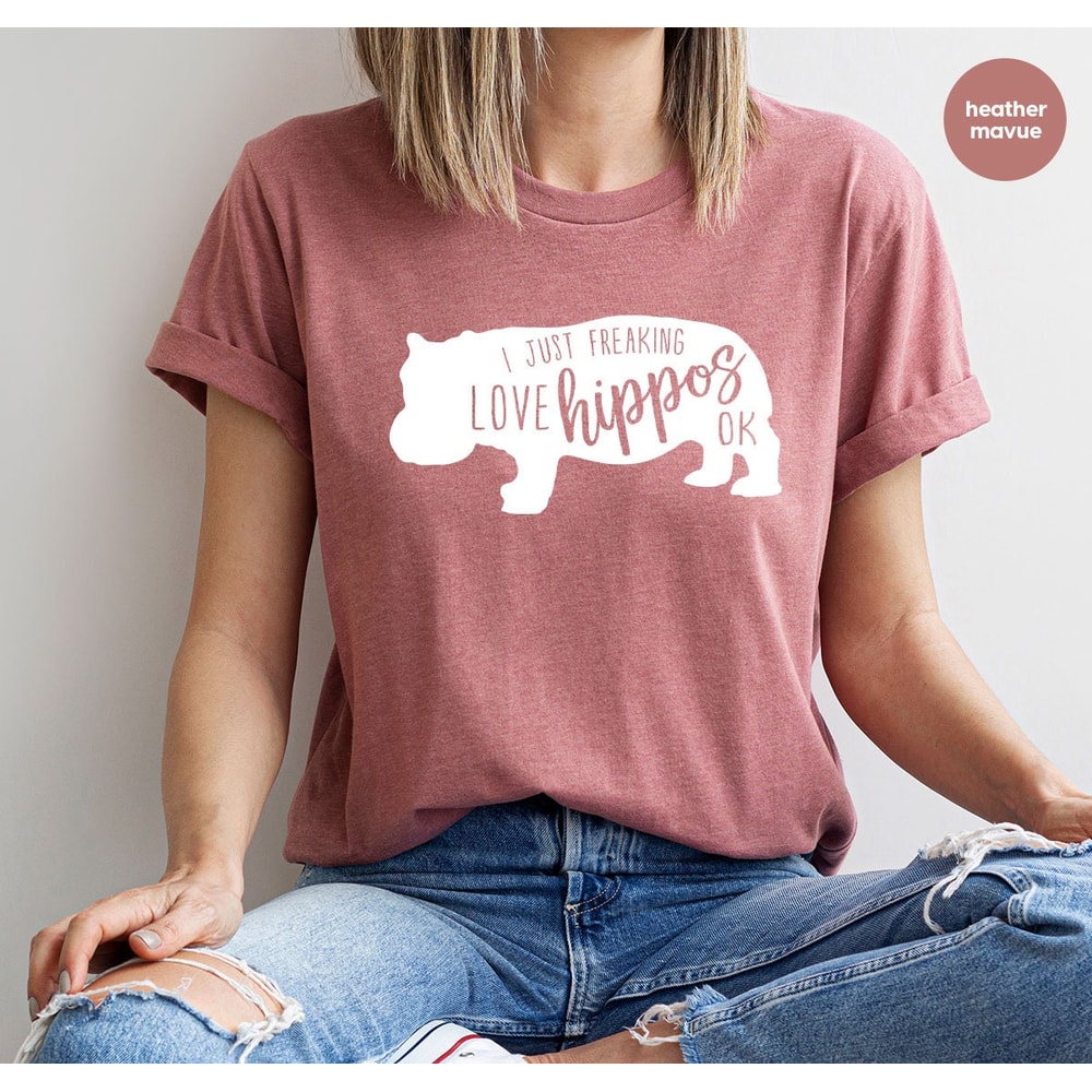 Funny Hippopotamus Shirts, Hippopotamus Graphic Tees, Unisex Crewneck Sweatshirt, Gift for Her, Gift for Him, Hippopotamus TShirt - 6.jpg