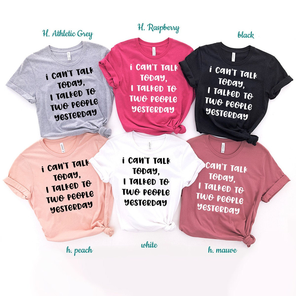 Funny Introvert Shirt, Introverted Shirt, I Can't Talk Today I Talked To Two People Yesterday Shirt, Unsocials  T Shirt, Introvert Shirts - 7.jpg