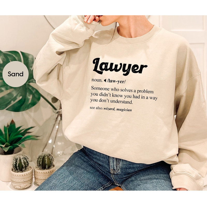 Funny Lawyer Sweatshirt, Lawyer Definition Hoodie, Lawyer Gifts, Attorney Long Sleeve Shirt, Law School Graduation Hooded, Law Student Gifts - 1.jpg