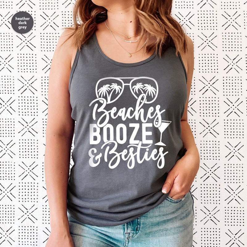 Funny Summer Graphic Tees, Bestie Travel Tank, Beach Tank, Best Friend Tank, Holiday Vneck Tank, Summer Outfit, Gift for Her - 4.jpg