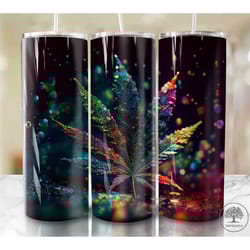 20oz skinny tumbler sublimation design, schedelic weed leaf tumbler straight png (plus 9 free designs included!)std