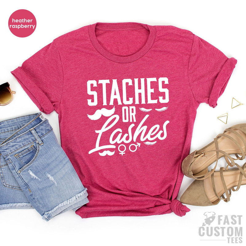 Gender Announcement, Gender Reveal Shirt, Baby Announcement Shirt, New Baby Shirt, Staches Or Lashes Shirt, Baby Shower Shirt - 6.jpg