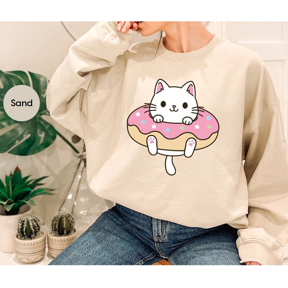 Gift for Mom, Vintage Cat Shirt, Gifts for Her, Cute Cat T-Shirt, Cat Crewneck Sweatshirt, Cat Shirts for Women, Cat Graphic Tees - 7.jpg
