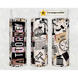 attorney 20 oz skinny tumbler sublimation wrap, 20 oz tumbler law design for straight tumbler, legal png file, digital,