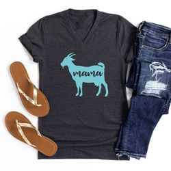 goat mama v-neck shirt, goat mom shirt, gift for farmer, mothers day gift, mom shirt, happy mothers day shirt, gift for