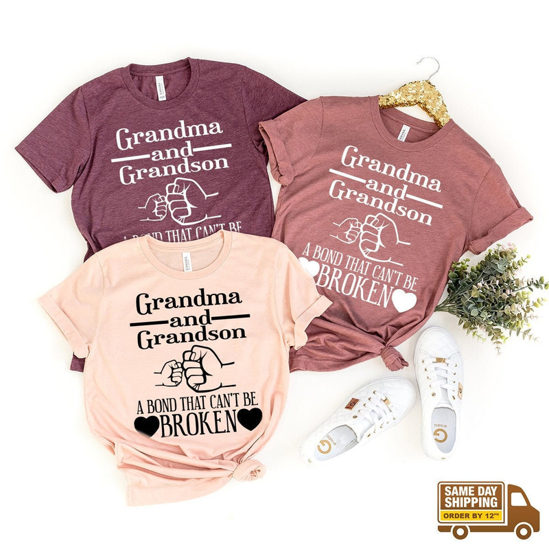 Grandma And Grandson Shirt, Grandma Gift From Grandson, Grandma T-Shirt, Grandma Shirt, Grandma Mother's Day Gift, Grandparent Gift Shirt - 1.jpg