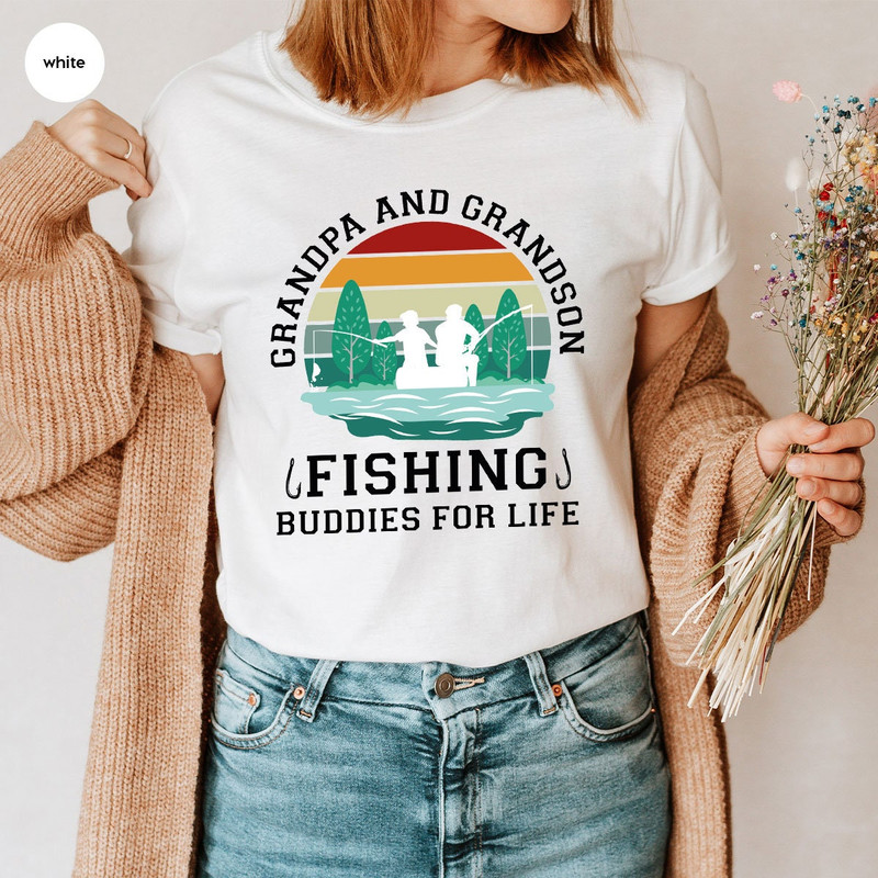Grandpa and Grandson Fishing Buddies for Life Shirt, Funny Fishing Grandpa Grandson Crewneck Shirts, Fishing Gifts for Grandpa from Grandson - 7.jpg