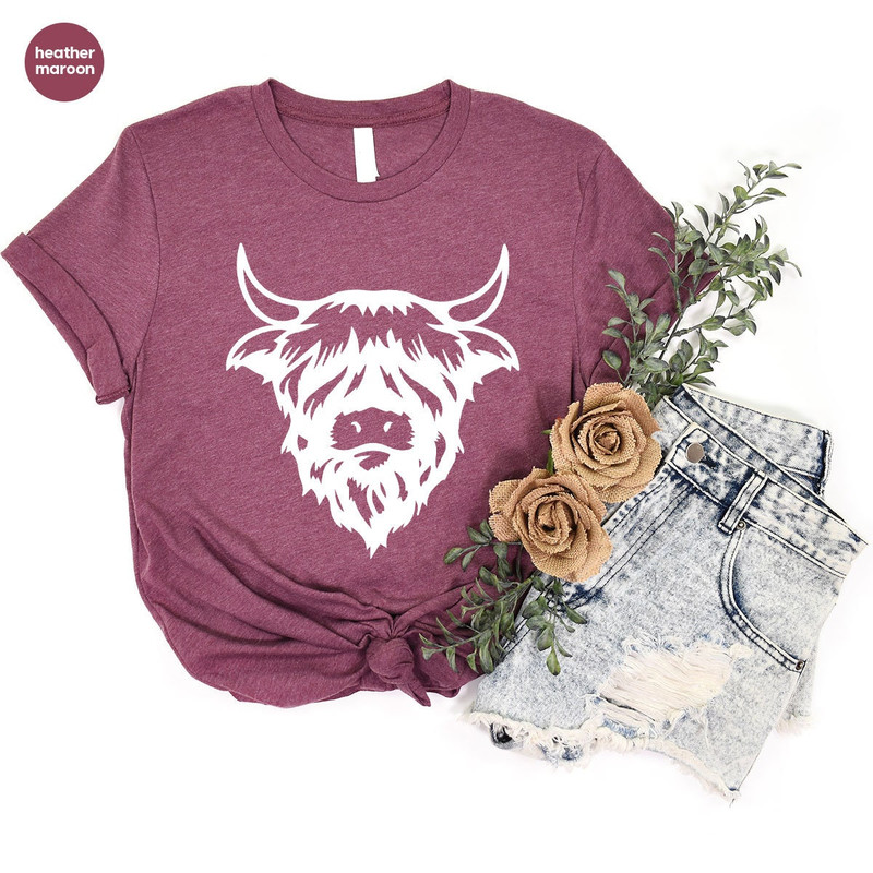 Graphic Tees, Bull Shirt, Bull Crewneck Sweatshirt, Animal Figure T-Shirt, Animal Tee, Western Shirt, Gift for Her, Gift For Him, Farm Shirt - 4.jpg