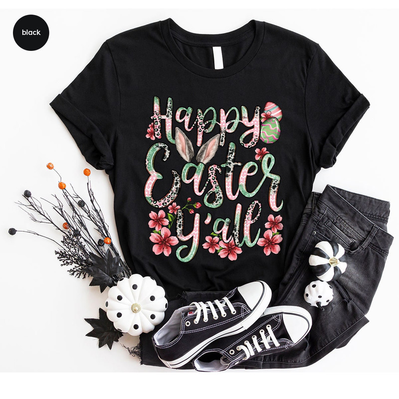 Happy Easter Crewneck Sweatshirt, Easter Bunny Graphic Tees, Easter Eggs T-Shirt, Kids Easter Shirt, Easter Gift, Gifts for Her - 6.jpg