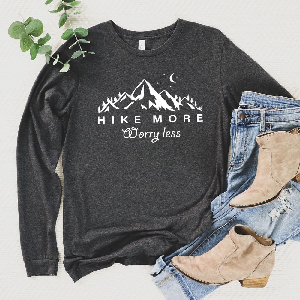 Hiking Long Sleeve Shirt, Mountain and Nature Shirt, Adventure Longsleeve Shirt, Camping Shirts, Hiker TShirts, Camping Gift, Vacation Shirt - 2.jpg