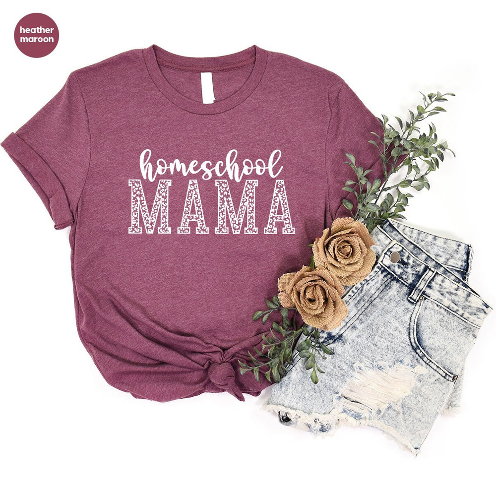 Homeschool Mom Shirt, Mothers Day Gift, Mothers Day Shirt, Homeschool Mom Gift, Leopard Print Mama Outfit, Gifts for Mom, Home School Shirt - 3.jpg