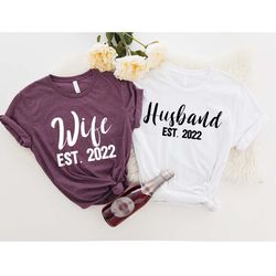 husband and wife shirts, matching couple shirts, couples shirt, just married t shirt, honeymoon shirt, custom couple shi