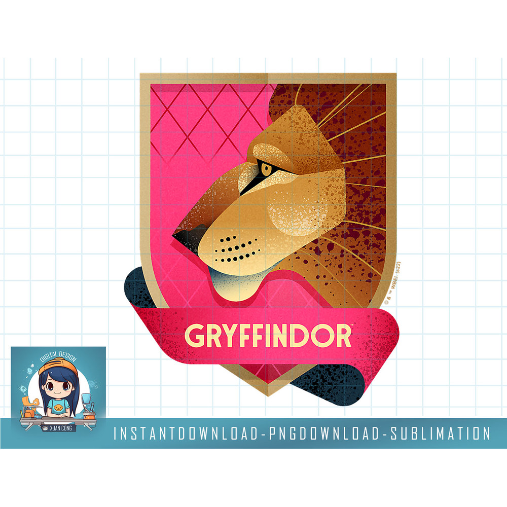 Harry Potter Deathly Hallows 2 Gryffindor Lion Logo png, sublimate, digital download.jpg