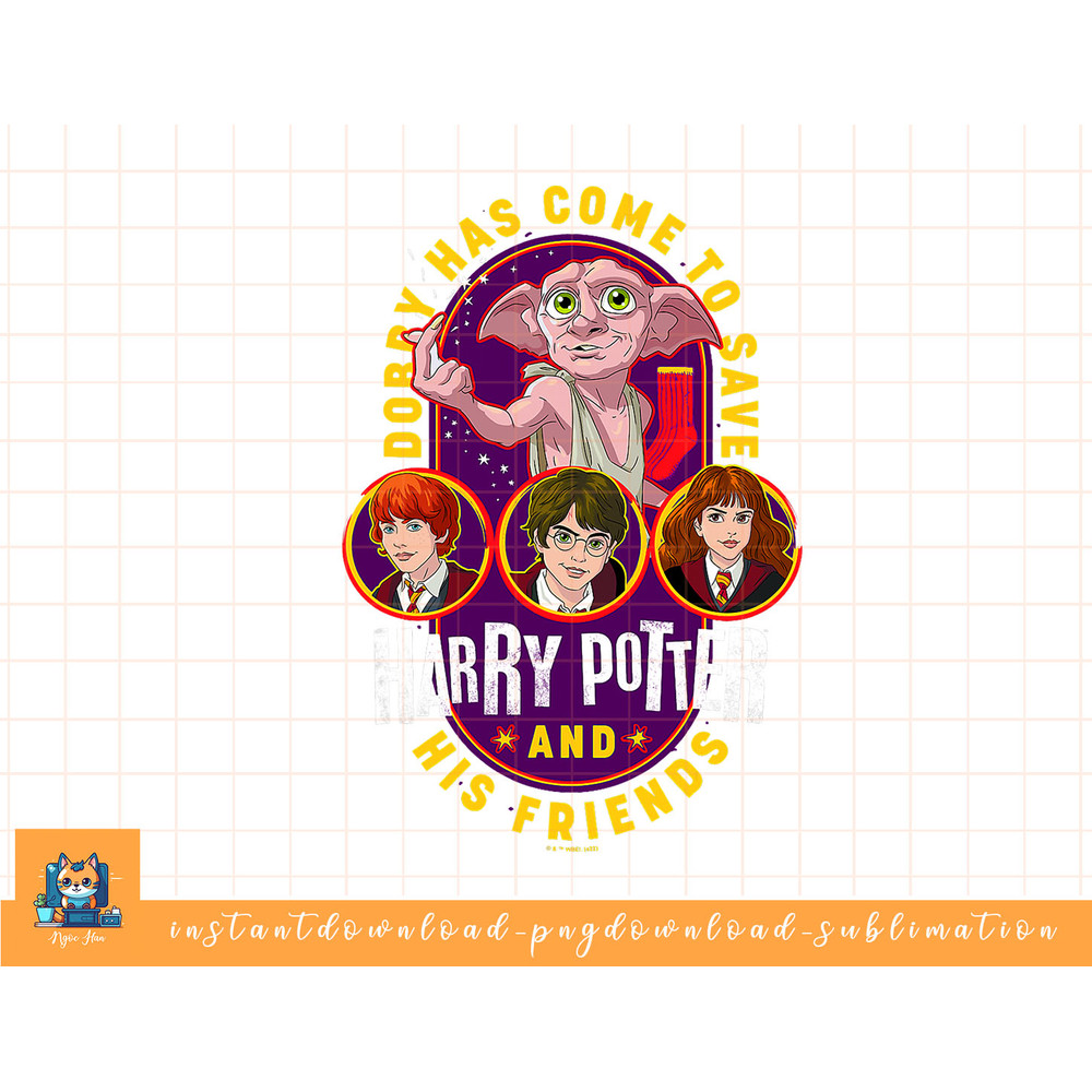 Harry Potter Deathly Hallows 2 Dobby And Wizards Poster png, sublimate, digital download.jpg