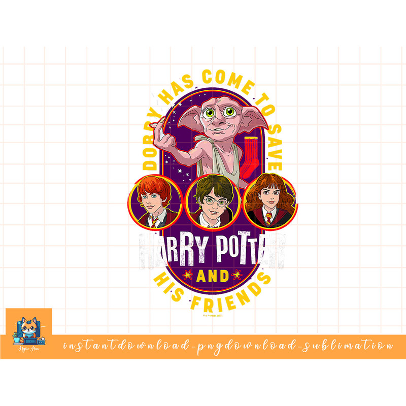 Harry Potter Deathly Hallows 2 Dobby And Wizards Poster png, sublimate, digital download.jpg