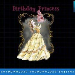 disney beauty and the beast belle birthday princess png, sublimate, digital print