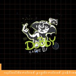 harry potter deathly hallows 2 dobby is a free elf poster png, sublimate, digital download