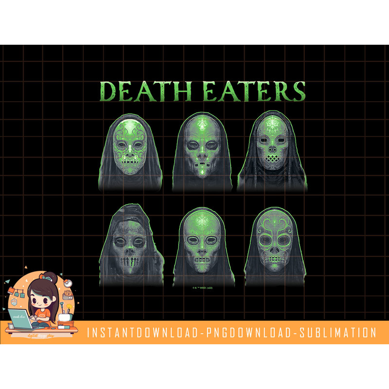 Harry Potter Death Eaters Masks Lineup png, sublimate, digital download.jpg
