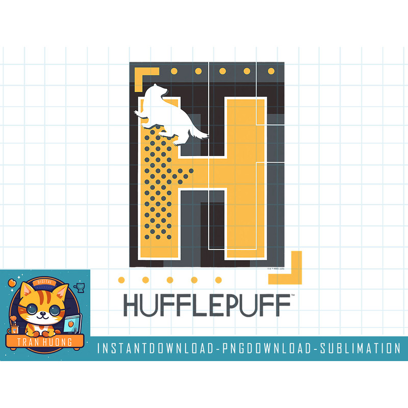 Harry Potter Deathly Hallows 2 Hufflepuff Big H Poster png, sublimate, digital download.jpg