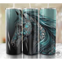 horse 20oz sublimation tumbler designs, colorful