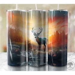 deer hunting 20oz sublimation tumbler designs, colorful