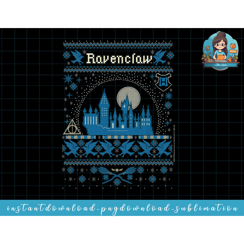 Harry Potter Christmas Ravenclaw Ugly Sweater png, sublimate, digital download.jpg