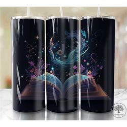 book reading 20oz sublimation tumbler designs