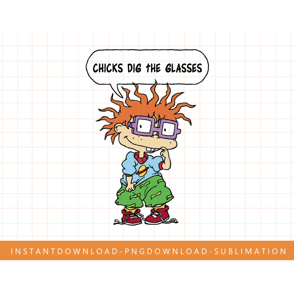 Rugrats Chuckie Chicks Dig The Glasses png, sublimate, digital print.jpg