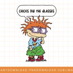 rugrats chuckie chicks dig the glasses png, sublimate, digital print