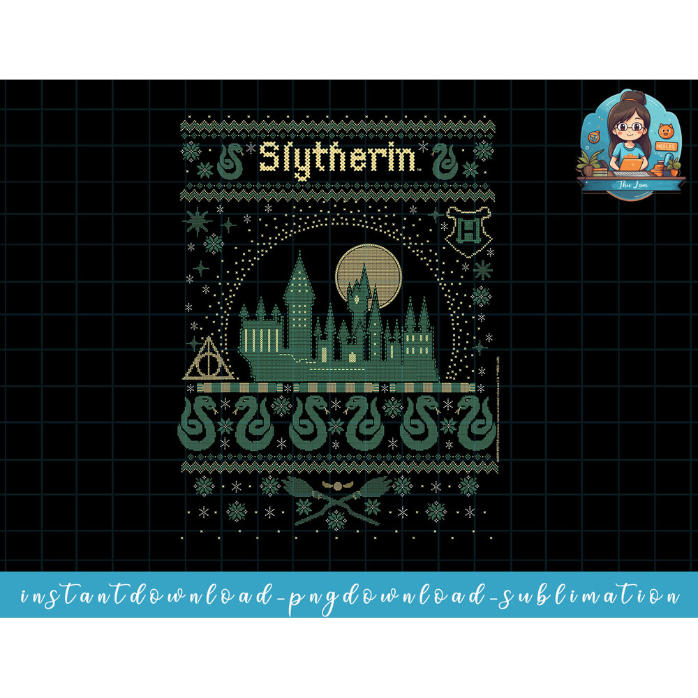 Harry Potter Christmas Slytherin Ugly Sweater png, sublimate, digital download.jpg