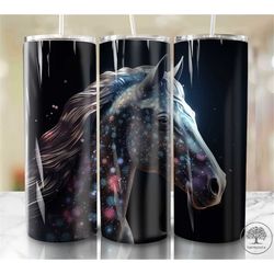 alcohol ink horse 20oz sublimation tumbler designs