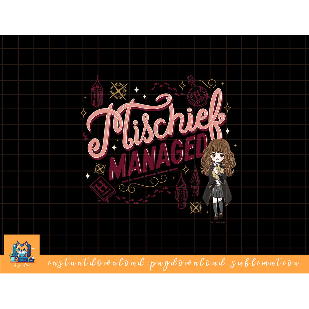 Harry Potter Deathly Hallows 2 Hermione Mischief Managed png, sublimate, digital download.jpg