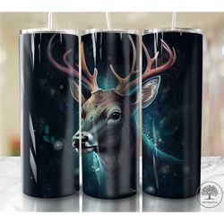 northern lights deer 20oz sublimation tumbler designs