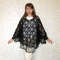 black downy women's poncho, large size openwork knitted blouse, gift for wife, gift for a woman.JPG