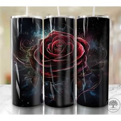 red rose alcohol ink 20oz sublimation tumbler designs