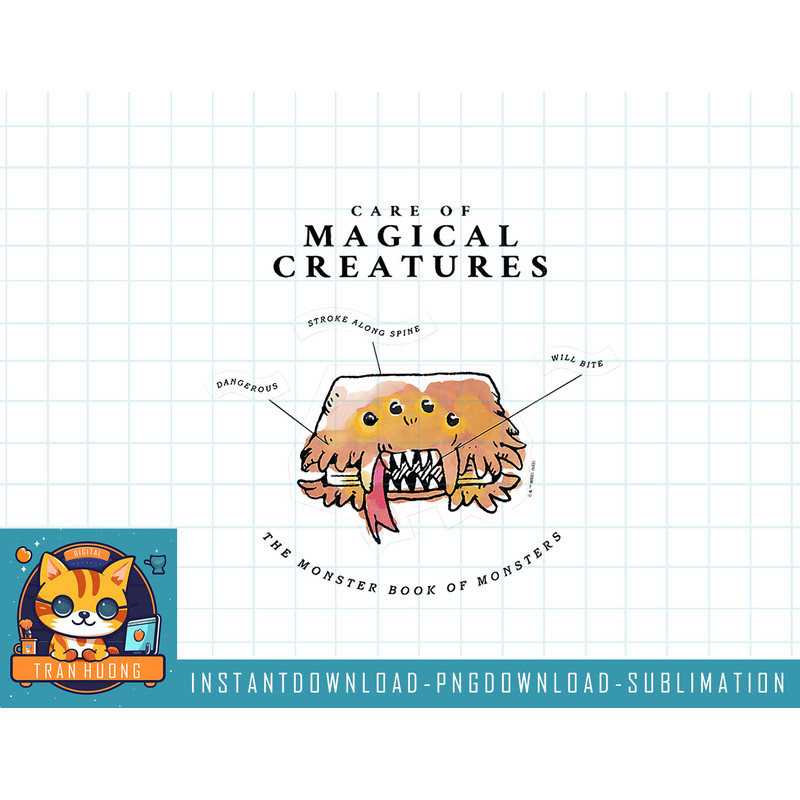 Harry Potter Deathly Hallows 2 Magical Creatures Book png, sublimate, digital download.jpg