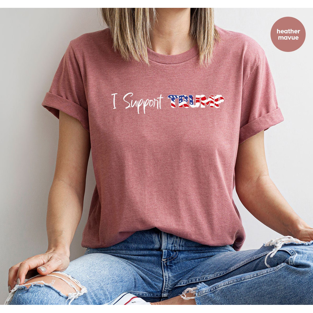 I Support Trump T-Shirt, Trump Gifts, Donald Trump's Indictment Tee, Trump Court Shirt, Republican Gifts, American Flag Graphic Tees - 3.jpg
