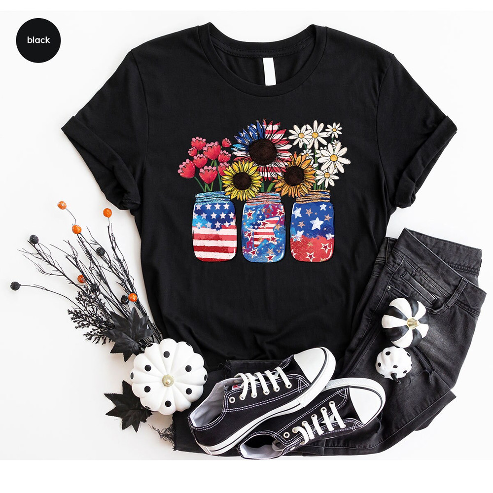 Independence Day Shirt, America Sunflower Graphic Tees, 4th Of July Flag TShirts, Veterans Day Gifts, Gift For American, Freedom Outfit - 6.jpg
