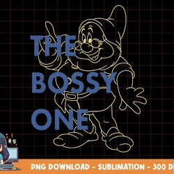 disney snow white doc the bossy one graphic t-shirt png, sublimation, digital print