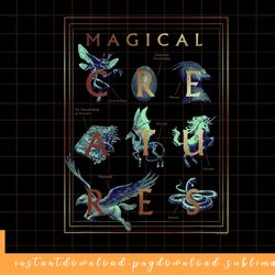 harry potter deathly hallows 2 magical creatures poster png, sublimate, digital download