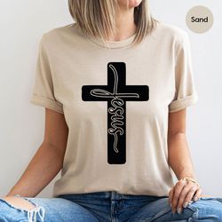 jesus shirt, christian shirt, sign cross t-shirt, blessed shirt, religious shirt, christ jesus tshirt, jesus love shirts