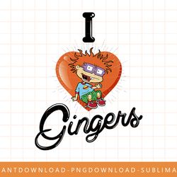 rugrats chuckie i love gingers png, sublimate, digital print