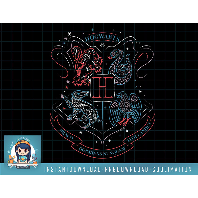 Harry Potter Deathly Hallows 2 Hogwarts Crest png, sublimate, digital download.jpg