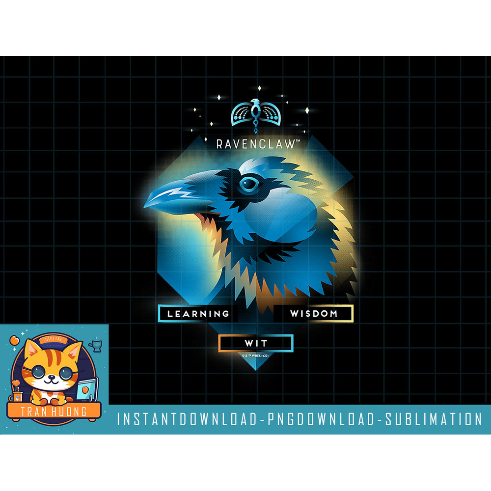Harry Potter Deathly Hallows 2 Ravenclaw Glowing Poster png, sublimate, digital download.jpg